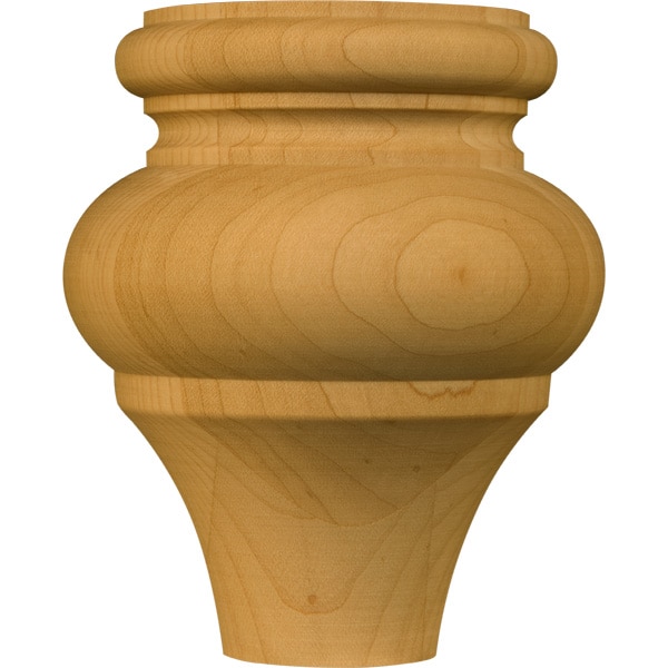 Osborne Wood Products 4 x 3 1/4 English Country Round Bun Foot in Cherry - 4045C