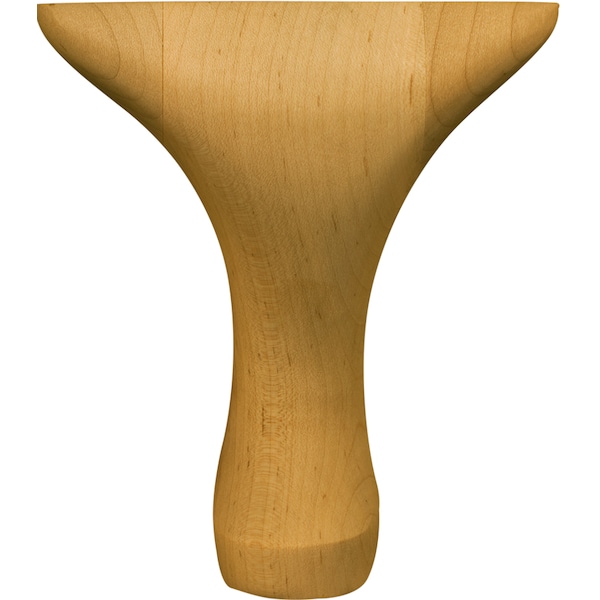 Osborne Wood Products 6 x 5 1/4 x 2 Queen Anne Center Foot in Soft Maple - 6142M