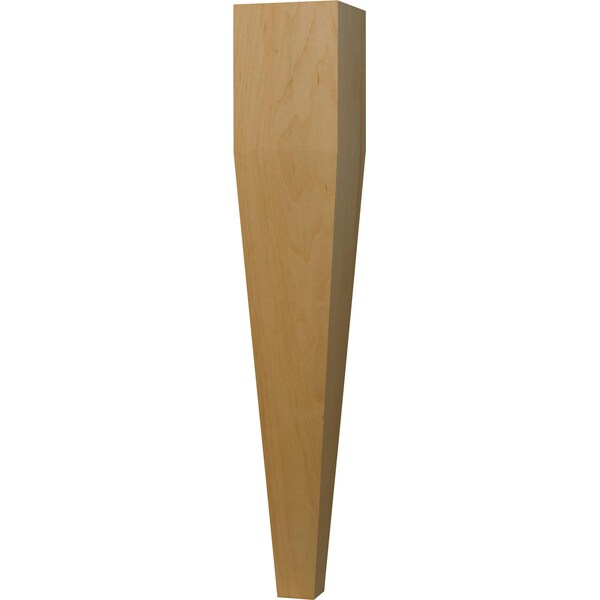 Osborne Wood Products 21 x 3 1/2 Four Sided Taper End Table Leg in Alder - 1287A