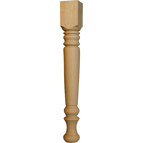Osborne Wood Products 29 x 3 1/2 Husky Farm Dining Table Leg in White Oak - 1121WO