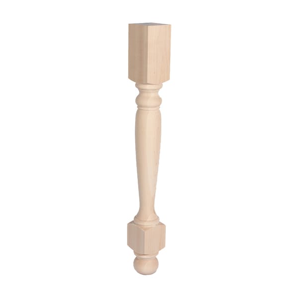 Osborne Wood Products 24 1/4 x 2 3/4 Heritage Tall End Table Leg in Hard Maple - 1915HM