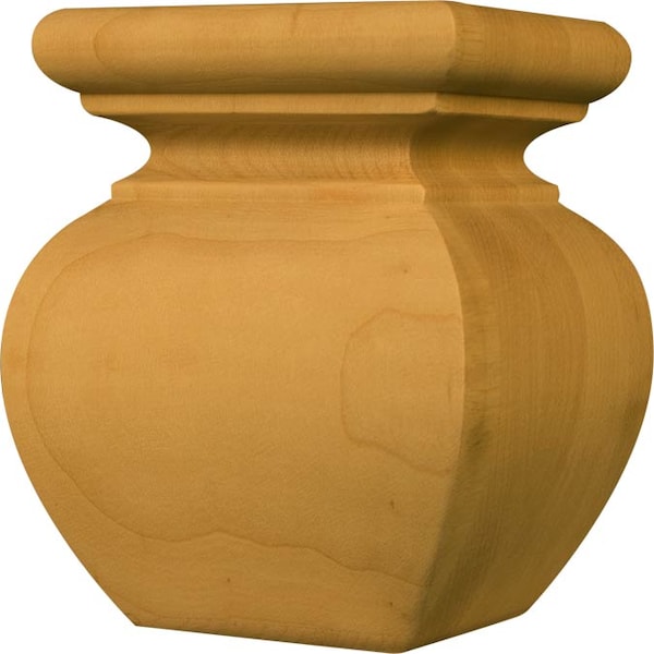 Osborne Wood Products 4 1/2 x 3 3/8 Square Apple Foot in Cherry - 4203C