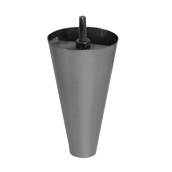 Osborne Wood Products 5 x 2 3/4 x 2 3/4 Du Pont Vanity Leg in Brushed Aluminum Finish - 4913AL