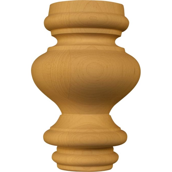 Osborne Wood Products 4 1/2 x 2 7/8 Inch Georgia Round Bun Foot in Alder - 4250A