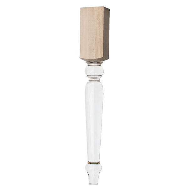 Osborne Wood Products 18 x 2 1/2 Caledonia Acrylic Coffee Table Leg in Alder - 342753A