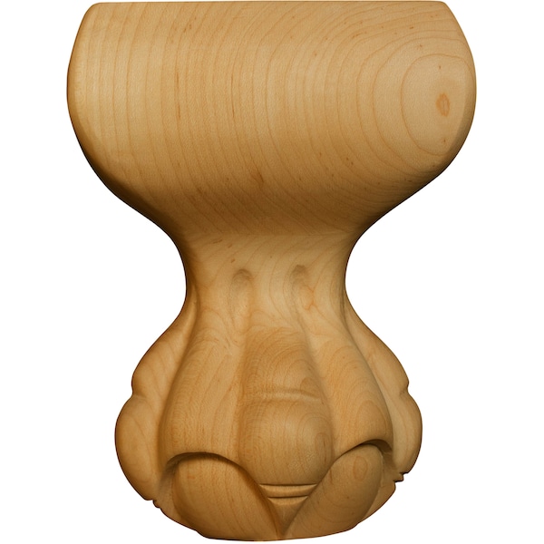 Osborne Wood Products 6 x 4 1/2 x 3 1/4 Ball & Claw Center Foot in Alder - 6162A