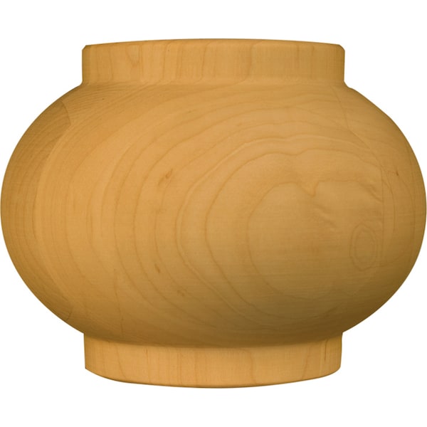 Osborne Wood Products 4 x 4 7/8 Cambridge Round Bun Foot in Hickory - 4015H