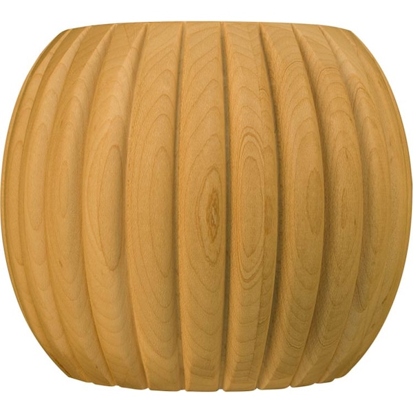 Osborne Wood Products 4 1/2 x 6 Fluted Round Bun Foot in Red Oak - 4275O