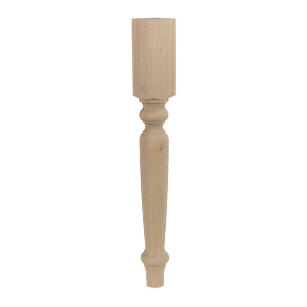 Osborne Wood Products 24 1/4 x 2 3/4 English Country Tall End Table Leg in Soft Maple - 1920M