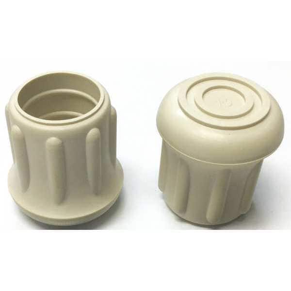 Zoro Select Protective Leg Tip, SlipOn, Rd, 55/64", PK25 - LTB 19W/W