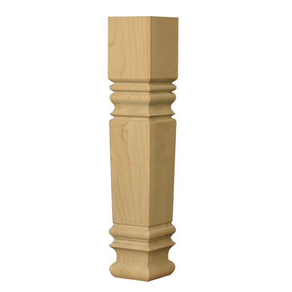 Osborne Wood Products 18 x 3 1/2 Square Farm Coffee Table Leg in Cherry - 1345C