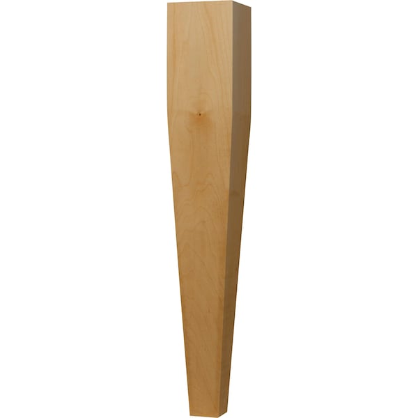 Osborne Wood Products 18 x 2 3/4 Four Sided Tapered Coffee Table Leg in Red Oak - 1380O