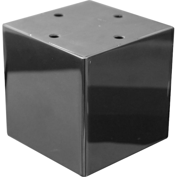 Osborne Wood Products 4 x 4 x 4 4" Madison Vanity Foot (Hollow) in Flat Black Finish - 4915BL