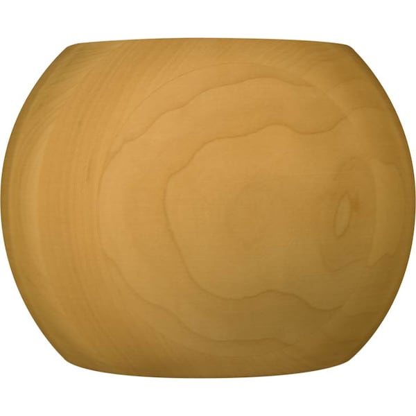 Osborne Wood Products 4 1/2 x 6 Non-Fluted Round Bun Foot in Red Oak - 4265O