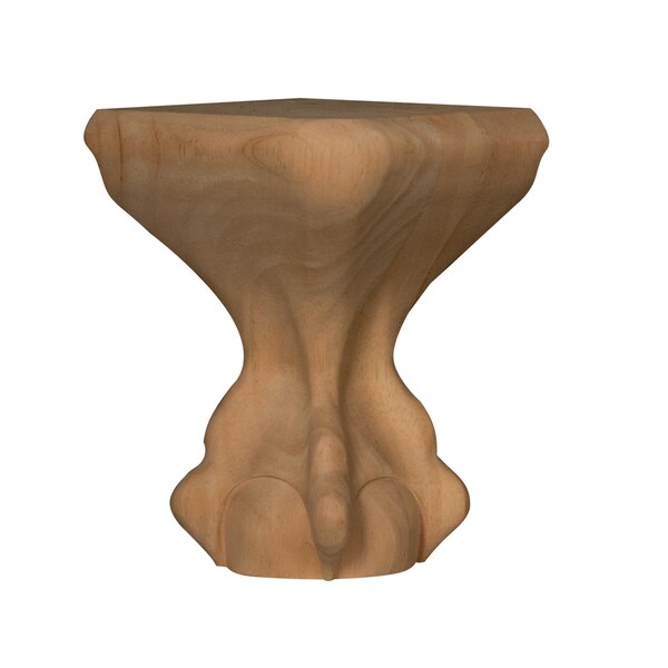 Osborne Wood Products 6 x 4 1/2 Ball and Claw Foot in Rubberwood (paintgrade)</sm - 891884RW