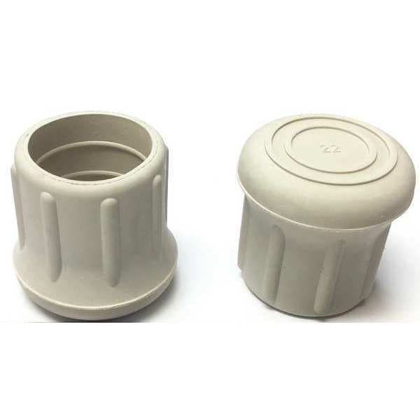 Zoro Select Protective Leg Tip, SlipOn, Rd, 1-7/32, PK10 - LTB 22GN
