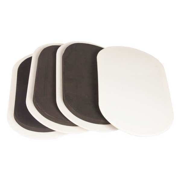 Zoro Select Furn. Glides, Self-Stick, Oval, 9-1/2", PK4 - 10G209