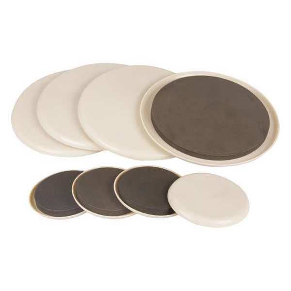 Zoro Select Furn. Glides, Self-Stick, Rd, 3-1/2", 7", PK8 - 10G206
