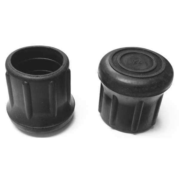 Zoro Select Protective Leg Tip, SlipOn, Rd, 1-7/32", PK5 - LTB22BN/W