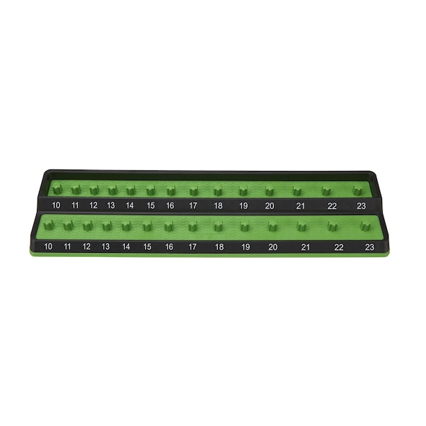 Ahorrador de tiempo para mecánicos 1/2 in. Portacontenedores para llaves métricas, verde - PSH50M-GRN