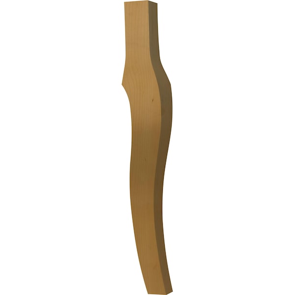 Osborne Wood Products 21 x 2 3/4 Cabriole End Table Leg in Beech - 1290BCH