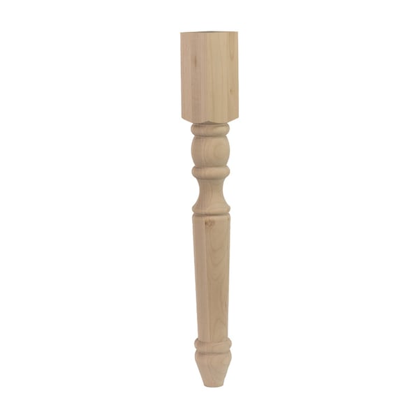 Osborne Wood Products 24 1/4 x 2 3/4 Portsmouth Tall End Table Leg in Cherry - 1924C