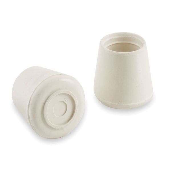 Zoro Select Protective Leg Tips, Slip-On, Round, PK24, Leg Outside Dia.: 1/2 in - 6J560
