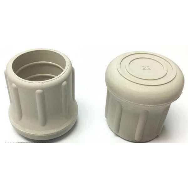 Zoro Select Protective Leg Tip, SlipOn, Rd, 1-7/32, PK10 - LTB22GE
