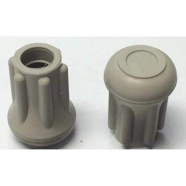 Zoro Select Protective Leg Tip, SlipOn, Rd, 33/64", PK10 - LTB 15G