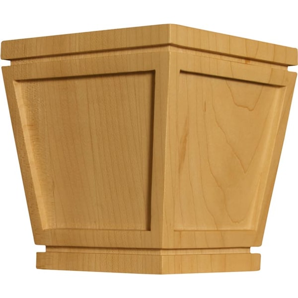 Osborne Wood Products 4 1/2 x 4 x 4 Medium Tapered Mission Bunfoot in Mahogany - 4088MH