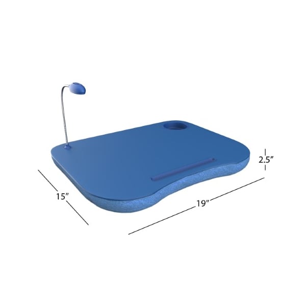 Hastings Home Hastings Home Lap Desk, Portable with Cup Holder, LED Gooseneck Light, and Soft Fleece Bottom - 567097CWD