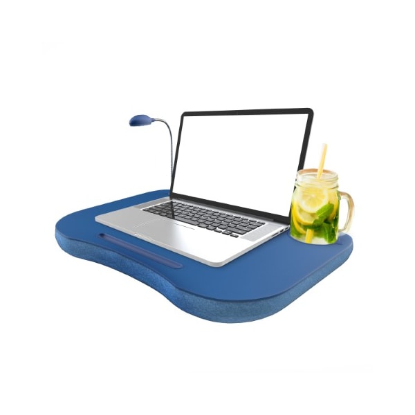 Hastings Home Hastings Home Lap Desk, Portable with Cup Holder, LED Gooseneck Light, and Soft Fleece Bottom - 567097CWD