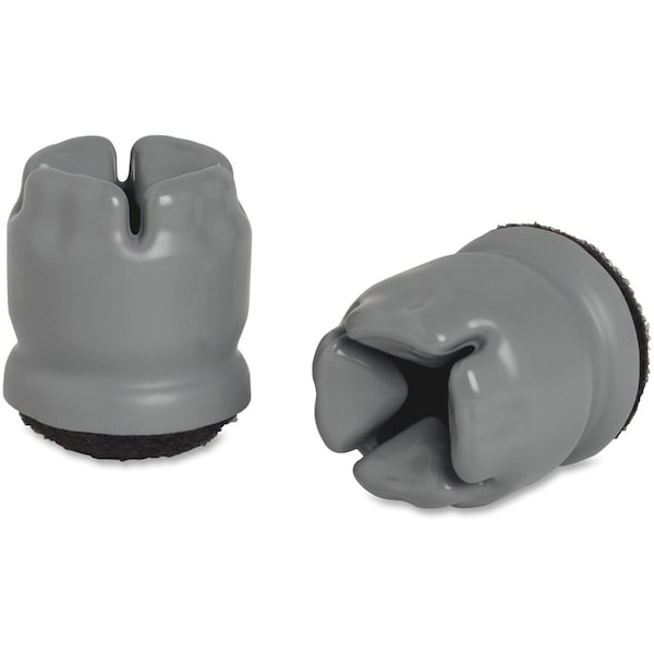 Lorell Slip-On Floor Savers, Gry Vyl, 1.5", PK8 - LLR49318