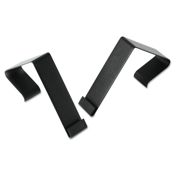 Quartet Cubicle Partition Hangers, 1 1/2" - 2 1/2" Panels, Black, PK2 PK - MCH10