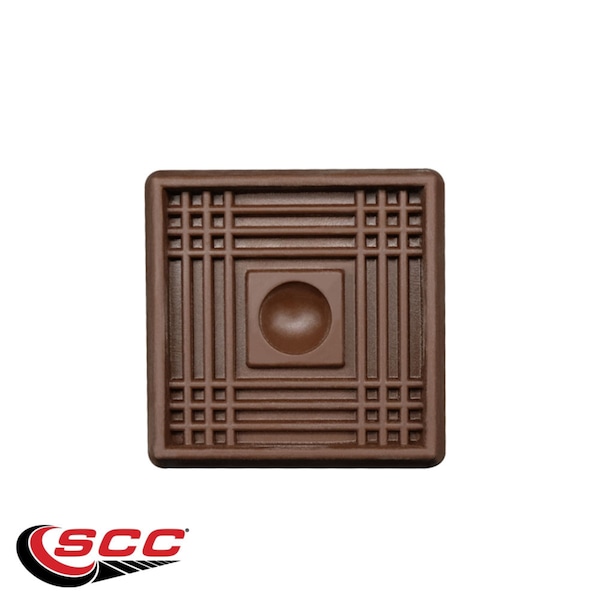 Service Caster Non-Slip Furniture Pads, Rubber Coasters, Caster Cups Set of 4 Brown, 4PK - SCC-RUBBERCUP-2X2-SQUARE-BROWN