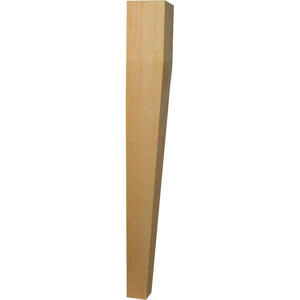 Osborne Wood Products 29 x 3 1/2 Two Sided Tapered Dining Table Leg in Rustic Alder - 1182RCA