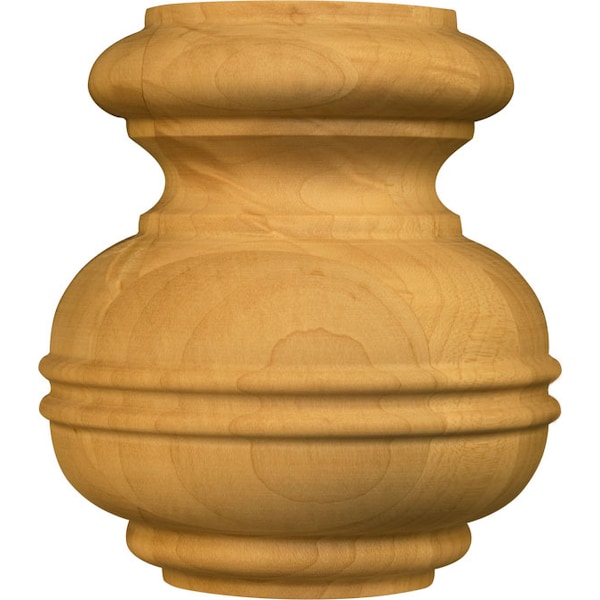 Osborne Wood Products 4 1/2 x 3 7/8 Bridle Round Bun Foot in White Oak - 4075WO