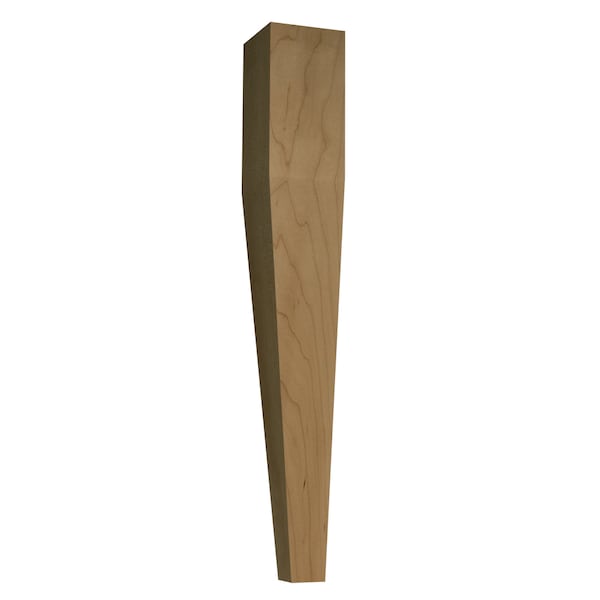 Osborne Wood Products 18 x 2 3/4 2 Sided Tapered Coffee Table Leg in Black Walnut - 1381W