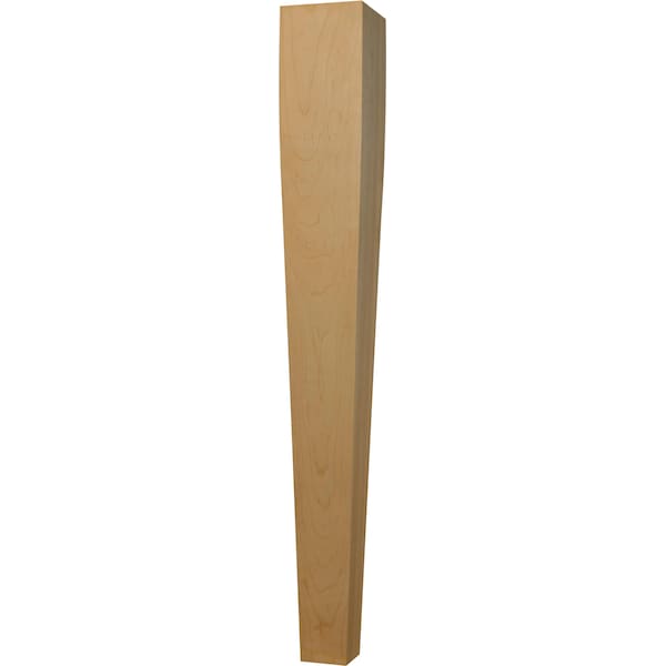 Osborne Wood Products 29 x 3 1/2 Four Sided Tapered Dining Table Leg in Beech - 1180BCH