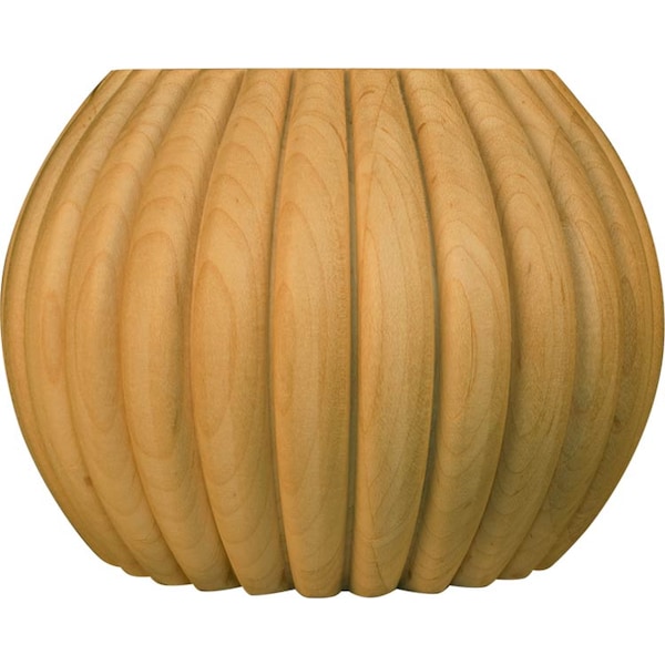 Osborne Wood Products 4 x 6 Fluted Round Bun Foot in Mahogany - 4270MH