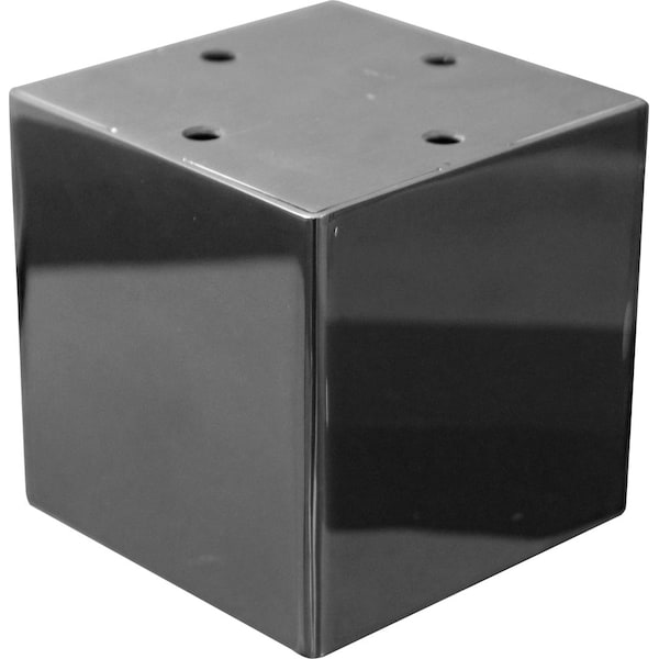 Osborne Wood Products 3 x 3 x 3 3" Madison Vanity Foot (Hollow) in Gun Metal Gray Finish - 4914GMG