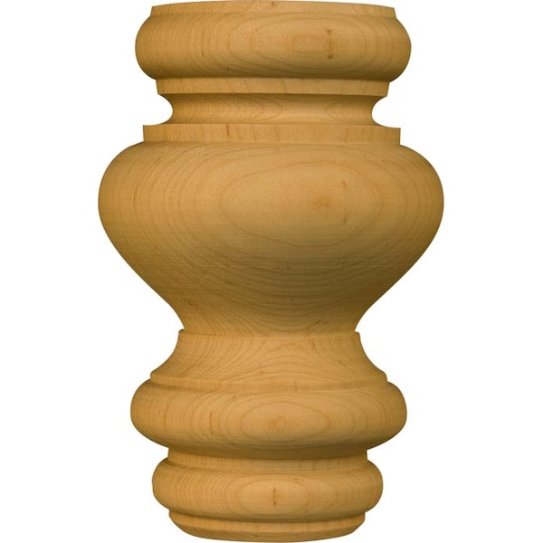 Osborne Wood Products 4 x 2 5/8 Georgia Round Bun Foot in Hard Maple - 4255HM