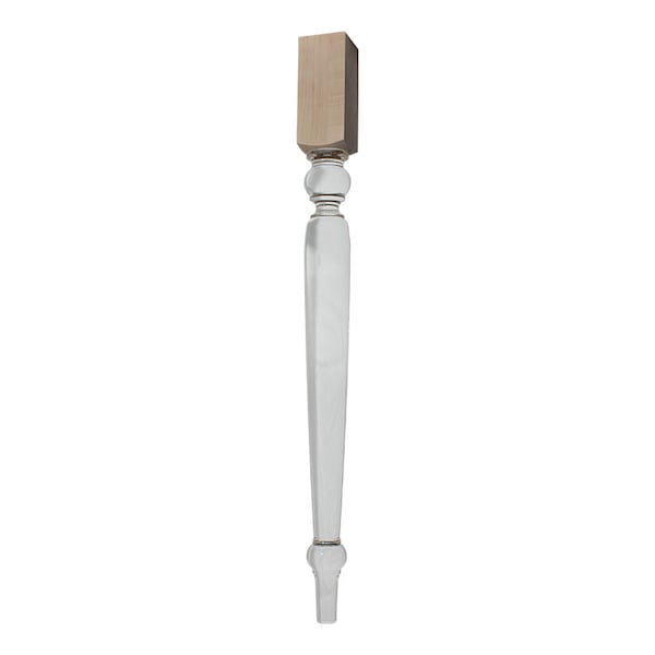 Osborne Wood Products 29 x 2 1/2 Caledonia Acrylic Dining Table Leg in Black Walnut - 342755W