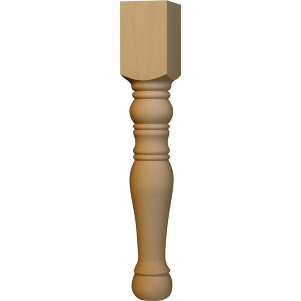 Osborne Wood Products 18 x 2 3/4 Colonial Coffee Table Leg in Hard Maple - 1311HM