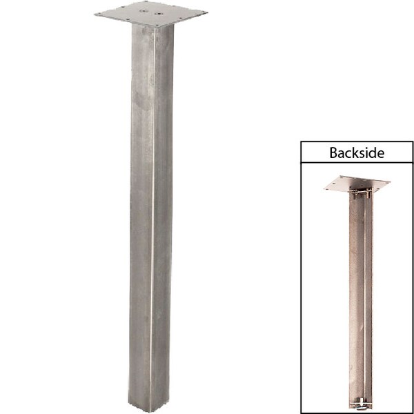 Osborne Wood Products 28 1/2 x 2 1/2 Corner Metal Leg in Slate Gray Finish - 1108SG