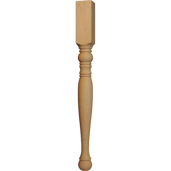 Osborne Wood Products 29 x 2 1/2 Colonial Dining Table Leg in Red Oak - 1001O