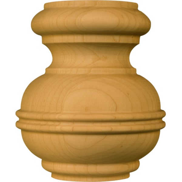 Osborne Wood Products 4 x 3 7/8 Bridle Round Bun Foot in Knotty Pine - 4070P