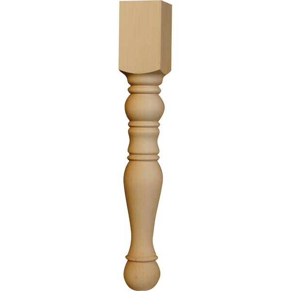 Osborne Wood Products 21 x 2 1/2 Colonial End Table Leg in Hard Maple - 1201HM