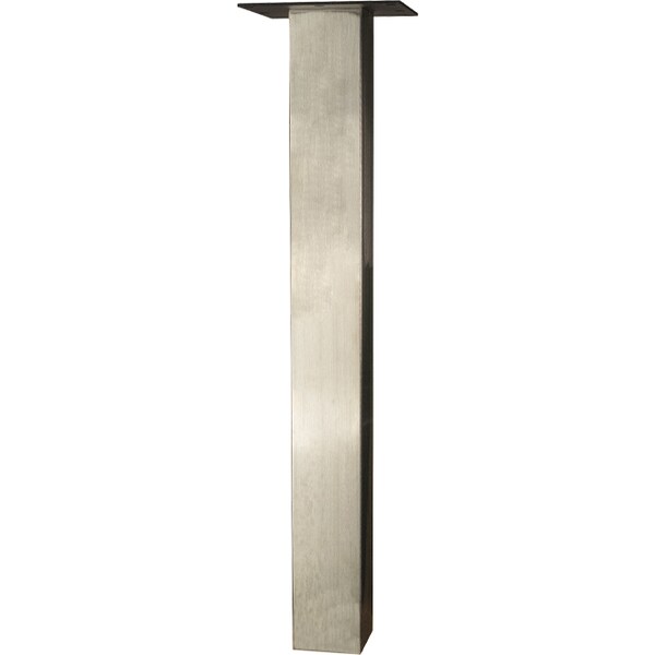 Osborne Wood Products 28 x 5 Columbia Square Dining Table Leg in Stainless Steel - 1116STS