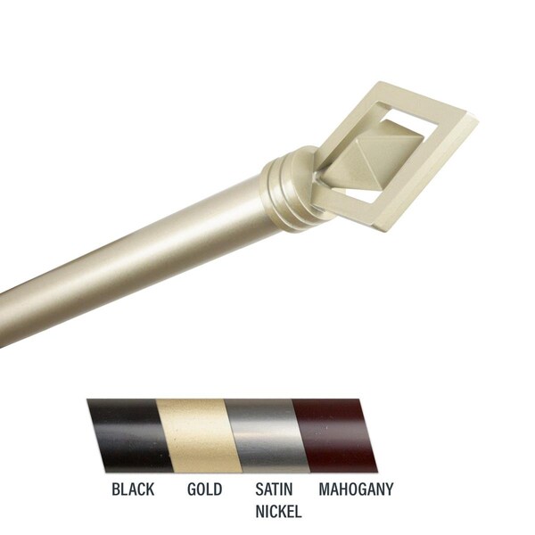 Central Design Lance 1 in. Curtain Rod; 28-48 in. - Light Gold - 100-69-283